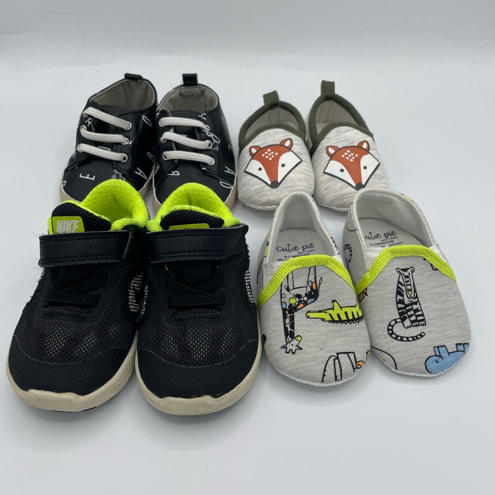 Baby Boy Shoes Sizes 0-3, 0-3, 0-3, and 4c
